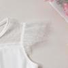 imageYOUNGER TREE Girls Dress Summer Sleeveless Round Neck Mesh A Line Casual Dresses with Pockets 613 YearsWhite