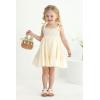 imageYOUNGER TREE Toddler Baby Girls Rainbow Dress Princess Sleeveless Halter Beach Tutu SundressBeige