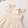 imageYOUNGER TREE Toddler Baby Girls Rainbow Dress Princess Sleeveless Halter Beach Tutu SundressBeige