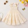 imageYOUNGER TREE Toddler Baby Girls Rainbow Dress Princess Sleeveless Halter Beach Tutu SundressBeige