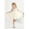 imageYOUNGER TREE Toddler Baby Girls Rainbow Dress Princess Sleeveless Halter Beach Tutu SundressBeige