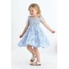 imageYOUNGER TREE Toddler Baby Girls Rainbow Dress Princess Sleeveless Halter Beach Tutu SundressBlue Floral