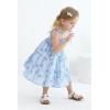 imageYOUNGER TREE Toddler Baby Girls Rainbow Dress Princess Sleeveless Halter Beach Tutu SundressBlue Floral