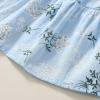 imageYOUNGER TREE Toddler Baby Girls Rainbow Dress Princess Sleeveless Halter Beach Tutu SundressBlue Floral