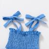 imageYOUNGER TREE Toddler Baby Girls Rainbow Dress Princess Sleeveless Halter Beach Tutu SundressGradient Blue