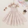 imageYOUNGER TREE Toddler Baby Girls Rainbow Dress Princess Sleeveless Halter Beach Tutu SundressKhaki Daiseis