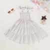 imageYOUNGER TREE Toddler Baby Girls Rainbow Dress Princess Sleeveless Halter Beach Tutu SundressKhaki Striped