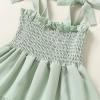imageYOUNGER TREE Toddler Baby Girls Rainbow Dress Princess Sleeveless Halter Beach Tutu SundressLight Green