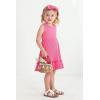 imageYOUNGER TREE Toddler Girl Summer Sundress Sleeveless Casual Dress Ruffle Hem Cotton Solid Outfits with BowknotRose Pink