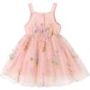 Pink Floral Tulle Sling Dress