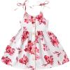imageYOUNGER TREE 15T Toddler Kids Girls Summer Dress Sling Blue Floral Casual Dress Pattern Girls Party Dress SleevelessRed Floral2