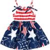 imageYOUNGER TREE 4th of July Toddler Baby Girl Dress Independence Day Outfit Kids American Flag Stars ClothesBluered1