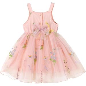 imageYOUNGER TREE 15T Toddler Kids Girls Summer Dress Sling Blue Floral Casual Dress Pattern Girls Party Dress SleevelessPink Floral Tulle Sling Dress