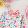 imageInfant Baby Girls Long Sleeve One Piece Swimsuit with Hat Floral Zipper Bathing Suit Leopard Beach WearPink Edged Floral Fragments