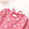 imageInfant Baby Girls Long Sleeve One Piece Swimsuit with Hat Floral Zipper Bathing Suit Leopard Beach WearRose Red Edged Floral Fragments
