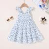 imageKids Toddler Baby Girls Rainbow Dress Princess Sleeveless Beach Butterfly SundressElegant Blue Dress