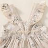 imageKids Toddler Baby Girls Rainbow Dress Princess Sleeveless Beach Butterfly SundressKhaki