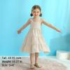 imageKids Toddler Baby Girls Rainbow Dress Princess Sleeveless Beach Butterfly SundressKhaki Stripe