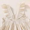 imageKids Toddler Baby Girls Rainbow Dress Princess Sleeveless Beach Butterfly SundressKhaki Stripe