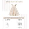 imageKids Toddler Baby Girls Rainbow Dress Princess Sleeveless Beach Butterfly SundressKhaki Stripe
