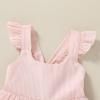 imageKids Toddler Baby Girls Rainbow Dress Princess Sleeveless Beach Butterfly SundressPink Stripe Dress