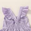 imageKids Toddler Baby Girls Rainbow Dress Princess Sleeveless Beach Butterfly SundressPurple Dress