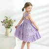 imageKids Toddler Baby Girls Rainbow Dress Princess Sleeveless Beach Butterfly SundressPurple Dress