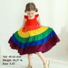 imageKids Toddler Baby Girls Rainbow Dress Princess Sleeveless Beach Butterfly SundressRainbow Dress B