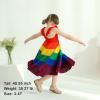 imageKids Toddler Baby Girls Rainbow Dress Princess Sleeveless Beach Butterfly SundressRainbow Dress B