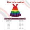 imageKids Toddler Baby Girls Rainbow Dress Princess Sleeveless Beach Butterfly SundressRainbow Dress B