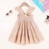 imageKids Toddler Baby Girls Rainbow Dress Princess Sleeveless Beach Butterfly SundressToddler Apricot Dress