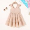 imageKids Toddler Baby Girls Rainbow Dress Princess Sleeveless Beach Butterfly SundressToddler Apricot Dress