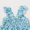 imageKids Toddler Baby Girls Rainbow Dress Princess Sleeveless Beach Butterfly SundressToddler Blue Floral Dress