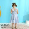 imageKids Toddler Baby Girls Rainbow Dress Princess Sleeveless Beach Butterfly SundressToddler Blue Stripe Dress