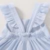 imageKids Toddler Baby Girls Rainbow Dress Princess Sleeveless Beach Butterfly SundressToddler Blue Stripe Dress