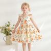 imageKids Toddler Baby Girls Rainbow Dress Princess Sleeveless Beach Butterfly SundressToddler Orange Floral Dress