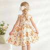 imageKids Toddler Baby Girls Rainbow Dress Princess Sleeveless Beach Butterfly SundressToddler Orange Floral Dress
