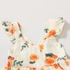 imageKids Toddler Baby Girls Rainbow Dress Princess Sleeveless Beach Butterfly SundressToddler Orange Floral Dress