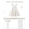 imageKids Toddler Baby Girls Rainbow Dress Princess Sleeveless Beach Butterfly SundressWhite Floral
