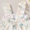 imageKids Toddler Baby Girls Rainbow Dress Princess Sleeveless Beach Butterfly SundressWhite Floral