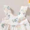imageKids Toddler Baby Girls Rainbow Dress Princess Sleeveless Beach Butterfly SundressWhite Floral