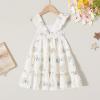 imageKids Toddler Baby Girls Rainbow Dress Princess Sleeveless Beach Butterfly SundressWhite Floral