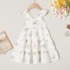 imageKids Toddler Baby Girls Rainbow Dress Princess Sleeveless Beach Butterfly SundressWhite Floral