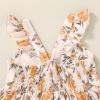 imageKids Toddler Baby Girls Rainbow Dress Princess Sleeveless Beach Butterfly SundressYellow Floral Dress