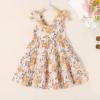 imageKids Toddler Baby Girls Rainbow Dress Princess Sleeveless Beach Butterfly SundressYellow Floral Dress