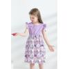 imageToddler Girls Dress Butterfly Print Ruffle Sleeveless Baby Girl DressesSisterstrap Dress
