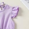 imageToddler Girls Dress Butterfly Print Ruffle Sleeveless Baby Girl DressesSisterstrap Dress