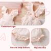 imageYOUNGER TREE Newborn Baby Girl Clothes Solid Color Ruffle Sleeveless Romper Infant Summer Jumpsuit OutfitBeige