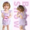 imageYOUNGER TREE Newborn Baby Girl Clothes Solid Color Ruffle Sleeveless Romper Infant Summer Jumpsuit OutfitBright Purple