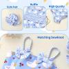 imageYOUNGER TREE Toddler Baby Girl Swimsuit Infant One Piece Bathing Suits with Hat Newborn Summer Beach SwimwearBlue Duck